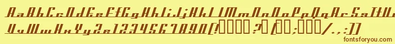 Prospect Font – Brown Fonts on Yellow Background