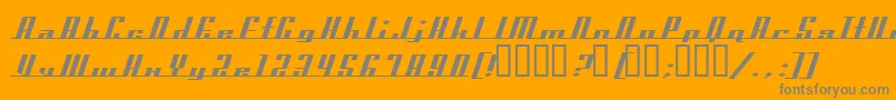Prospect Font – Gray Fonts on Orange Background