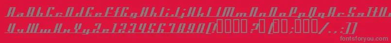 フォントProspect – 赤い背景に灰色の文字