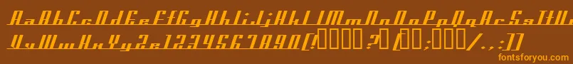 Prospect Font – Orange Fonts on Brown Background
