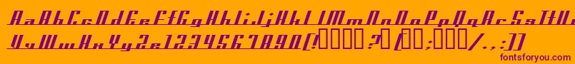 Prospect Font – Purple Fonts on Orange Background