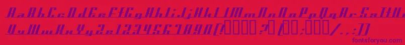 Prospect Font – Purple Fonts on Red Background