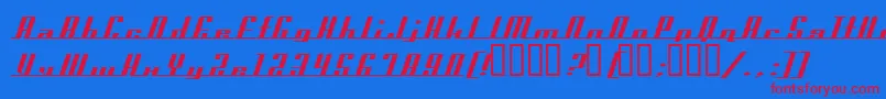 Prospect Font – Red Fonts on Blue Background