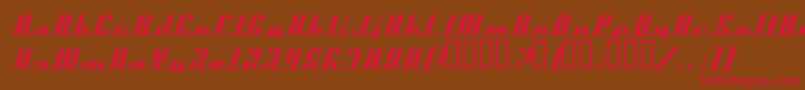 Prospect Font – Red Fonts on Brown Background