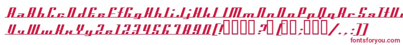 Prospect-Schriftart – Rote Schriften auf weißem Hintergrund