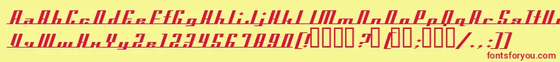Prospect Font – Red Fonts on Yellow Background