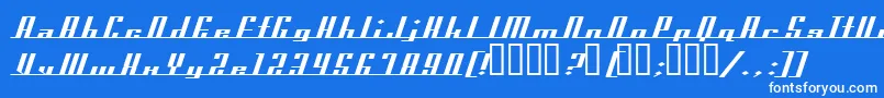 Prospect-Schriftart – Weiße Schriften auf blauem Hintergrund