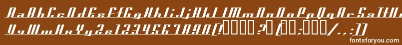 フォントProspect – 茶色の背景に白い文字