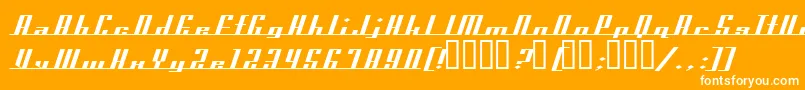 Prospect Font – White Fonts on Orange Background