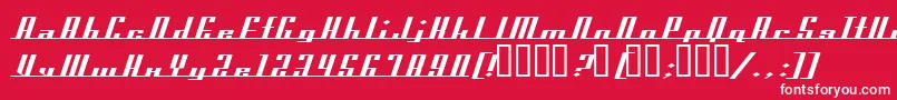 Prospect Font – White Fonts on Red Background