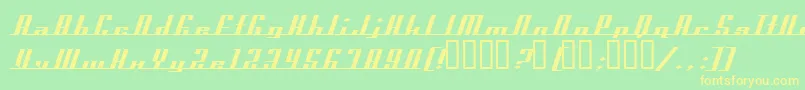 Prospect Font – Yellow Fonts on Green Background