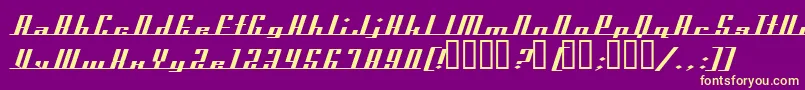 Prospect Font – Yellow Fonts on Purple Background
