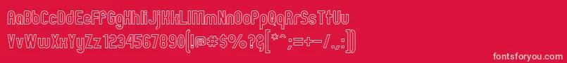 Zillmo Font – Pink Fonts on Red Background