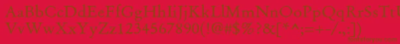 Oldclaudelpstd Font – Brown Fonts on Red Background