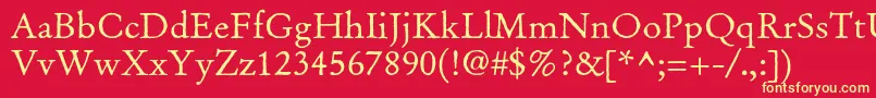 Oldclaudelpstd Font – Yellow Fonts on Red Background