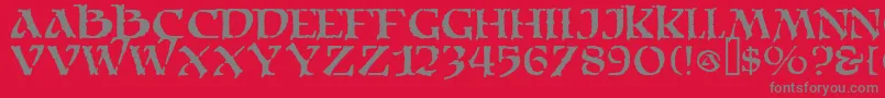 MoriaDf Font – Gray Fonts on Red Background