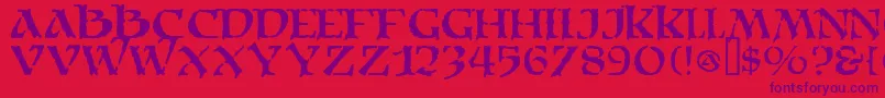 MoriaDf Font – Purple Fonts on Red Background