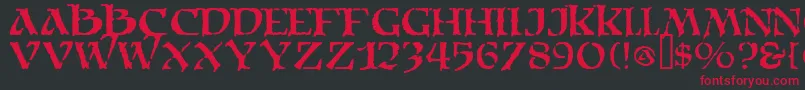 fuente MoriaDf – Fuentes Rojas Sobre Fondo Negro