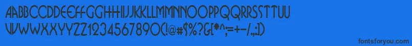 BusinkosqueezedRegular Font – Black Fonts on Blue Background