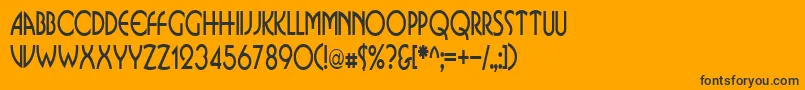 Шрифт BusinkosqueezedRegular – чёрные шрифты на оранжевом фоне