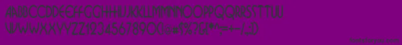 BusinkosqueezedRegular-Schriftart – Schwarze Schriften auf violettem Hintergrund