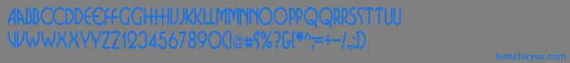 フォントBusinkosqueezedRegular – 灰色の背景に青い文字