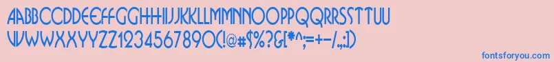 Шрифт BusinkosqueezedRegular – синие шрифты на розовом фоне