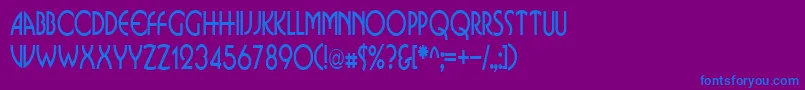 Шрифт BusinkosqueezedRegular – синие шрифты на фиолетовом фоне