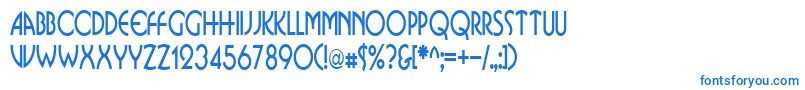 フォントBusinkosqueezedRegular – 白い背景に青い文字
