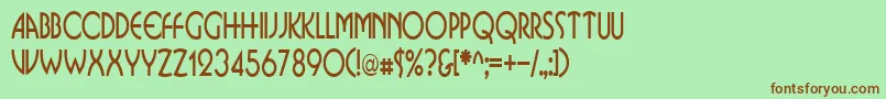 BusinkosqueezedRegular Font – Brown Fonts on Green Background