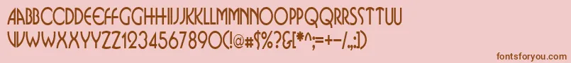 Шрифт BusinkosqueezedRegular – коричневые шрифты на розовом фоне