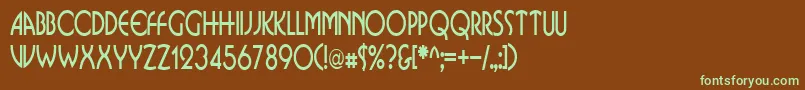 BusinkosqueezedRegular Font – Green Fonts on Brown Background