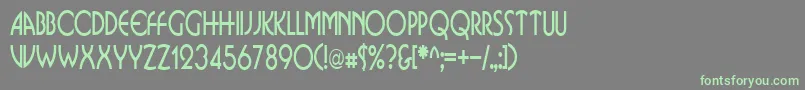 BusinkosqueezedRegular Font – Green Fonts on Gray Background