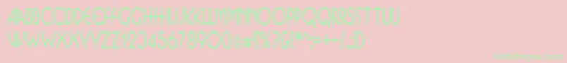 Шрифт BusinkosqueezedRegular – зелёные шрифты на розовом фоне
