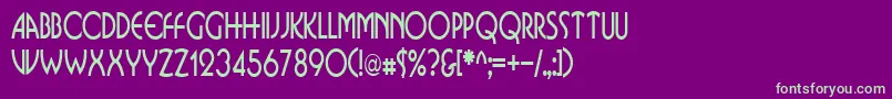BusinkosqueezedRegular Font – Green Fonts on Purple Background