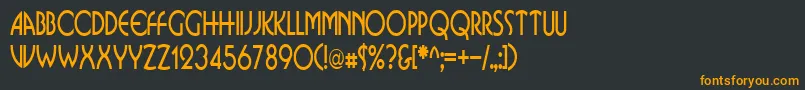 BusinkosqueezedRegular Font – Orange Fonts on Black Background