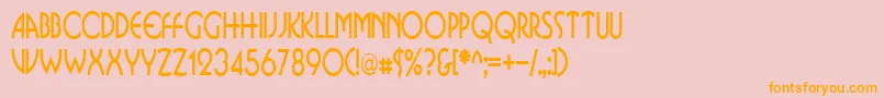 Шрифт BusinkosqueezedRegular – оранжевые шрифты на розовом фоне