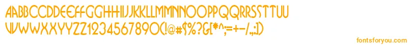 BusinkosqueezedRegular Font – Orange Fonts on White Background