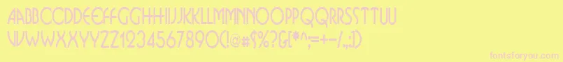 BusinkosqueezedRegular Font – Pink Fonts on Yellow Background