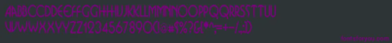 BusinkosqueezedRegular Font – Purple Fonts on Black Background