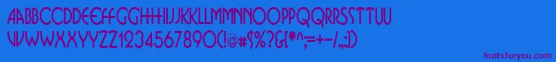 Шрифт BusinkosqueezedRegular – фиолетовые шрифты на синем фоне