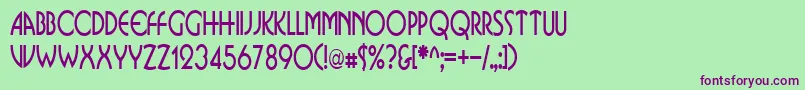 Шрифт BusinkosqueezedRegular – фиолетовые шрифты на зелёном фоне