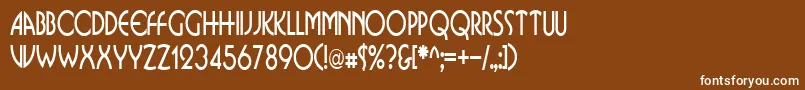 Шрифт BusinkosqueezedRegular – белые шрифты на коричневом фоне