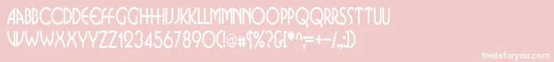 BusinkosqueezedRegular Font – White Fonts on Pink Background