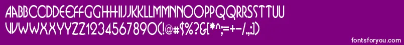 Шрифт BusinkosqueezedRegular – белые шрифты на фиолетовом фоне