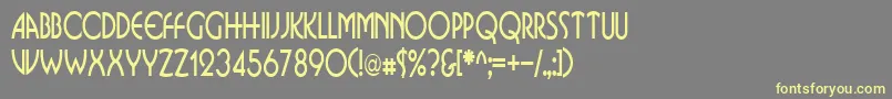 BusinkosqueezedRegular Font – Yellow Fonts on Gray Background