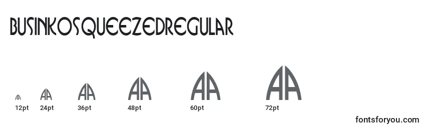 Размеры шрифта BusinkosqueezedRegular