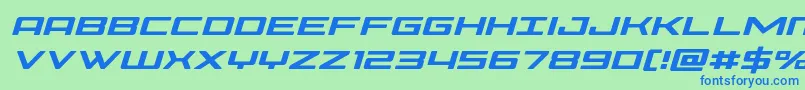 Phoeniciaital Font – Blue Fonts on Green Background