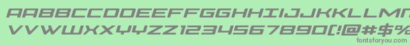 Phoeniciaital Font – Gray Fonts on Green Background