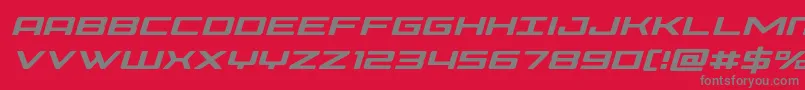 Phoeniciaital Font – Gray Fonts on Red Background